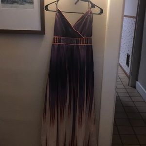 Colorful halter maxi dress